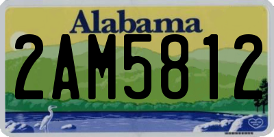 AL license plate 2AM5812