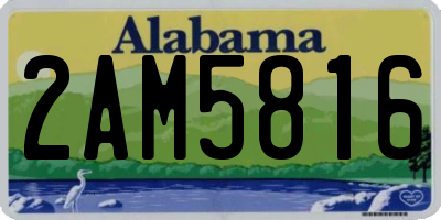 AL license plate 2AM5816