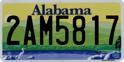 AL license plate 2AM5817