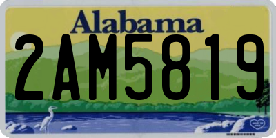 AL license plate 2AM5819