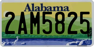AL license plate 2AM5825