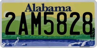 AL license plate 2AM5828