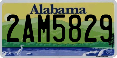 AL license plate 2AM5829