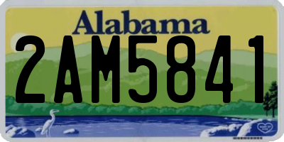 AL license plate 2AM5841