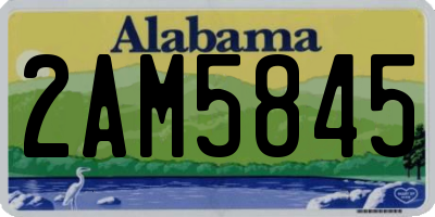 AL license plate 2AM5845
