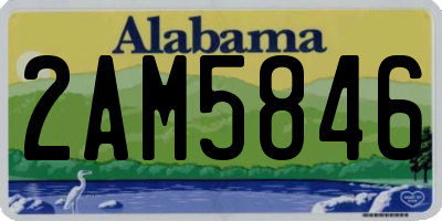 AL license plate 2AM5846