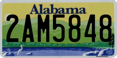 AL license plate 2AM5848