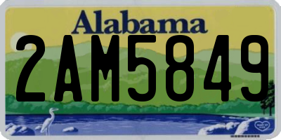 AL license plate 2AM5849
