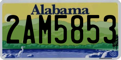 AL license plate 2AM5853