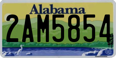 AL license plate 2AM5854