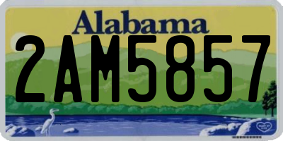 AL license plate 2AM5857