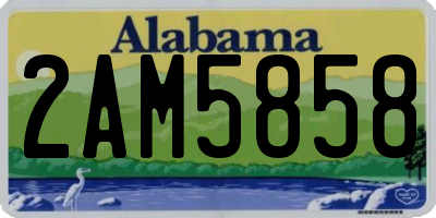 AL license plate 2AM5858