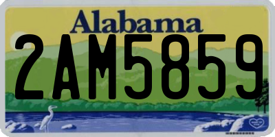 AL license plate 2AM5859