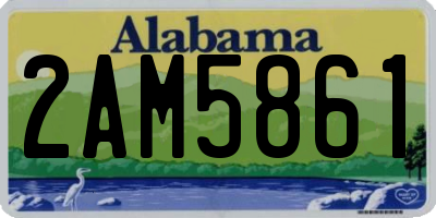 AL license plate 2AM5861