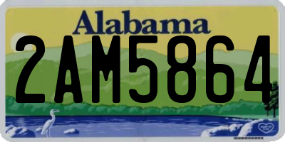 AL license plate 2AM5864