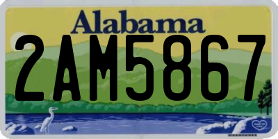 AL license plate 2AM5867