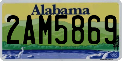AL license plate 2AM5869