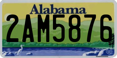 AL license plate 2AM5876