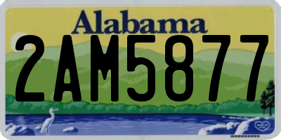 AL license plate 2AM5877
