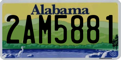 AL license plate 2AM5881