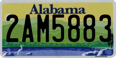 AL license plate 2AM5883