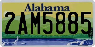 AL license plate 2AM5885