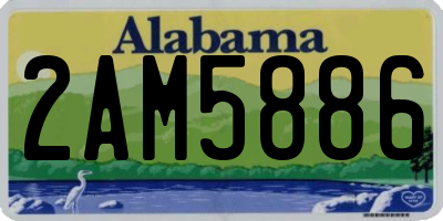 AL license plate 2AM5886