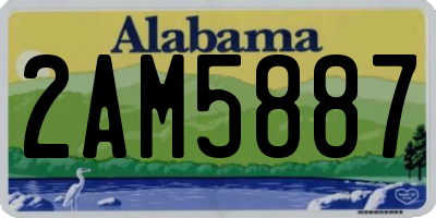 AL license plate 2AM5887