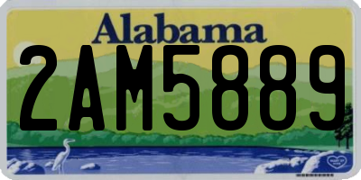 AL license plate 2AM5889
