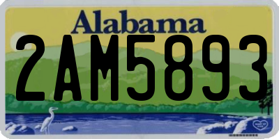 AL license plate 2AM5893