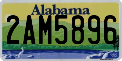 AL license plate 2AM5896