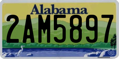 AL license plate 2AM5897