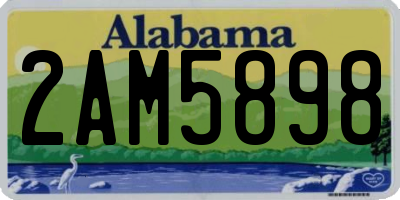 AL license plate 2AM5898