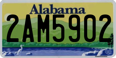 AL license plate 2AM5902