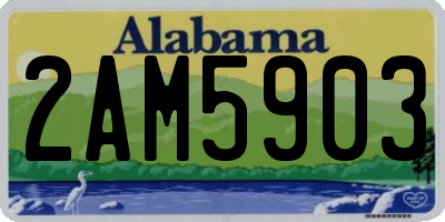 AL license plate 2AM5903