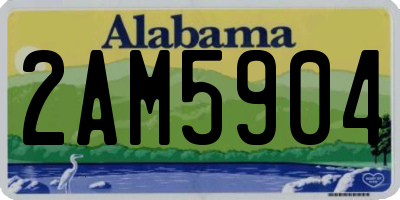 AL license plate 2AM5904