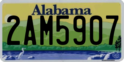 AL license plate 2AM5907