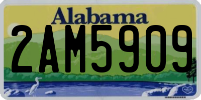 AL license plate 2AM5909
