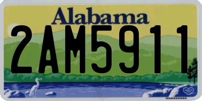 AL license plate 2AM5911