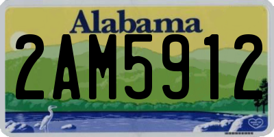 AL license plate 2AM5912