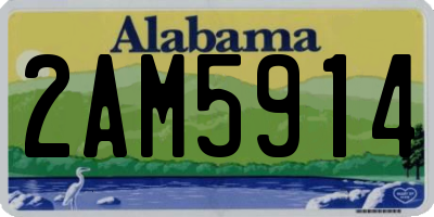 AL license plate 2AM5914