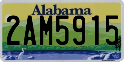 AL license plate 2AM5915