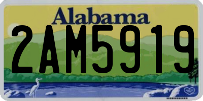 AL license plate 2AM5919