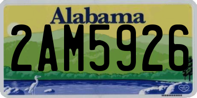 AL license plate 2AM5926