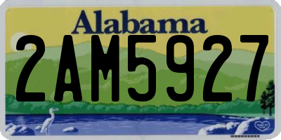 AL license plate 2AM5927