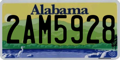 AL license plate 2AM5928