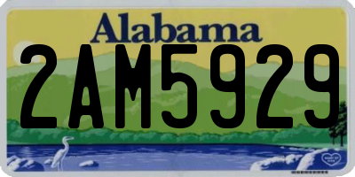 AL license plate 2AM5929