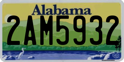 AL license plate 2AM5932