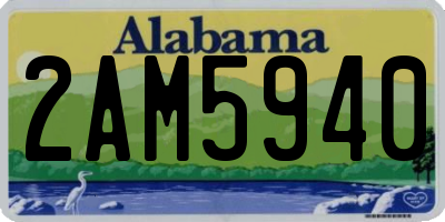 AL license plate 2AM5940