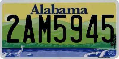 AL license plate 2AM5945